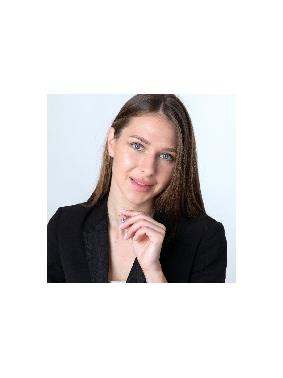 שרשרת ותליון כסף סטרלינג כחול לבן... | תליון יהודי